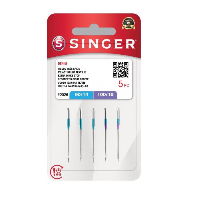 Singer Dikiş Makinesi Kot İğnesi (14-16 No) N2026S1416M503