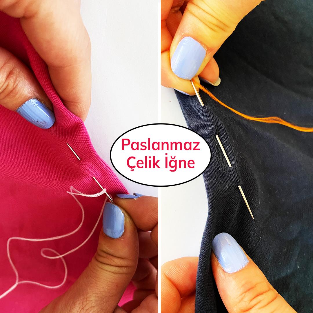 55 Parça İğne, Taksun C2007 Makas, Yeşil Kutulu Mezura 3'lü Dikiş Seti