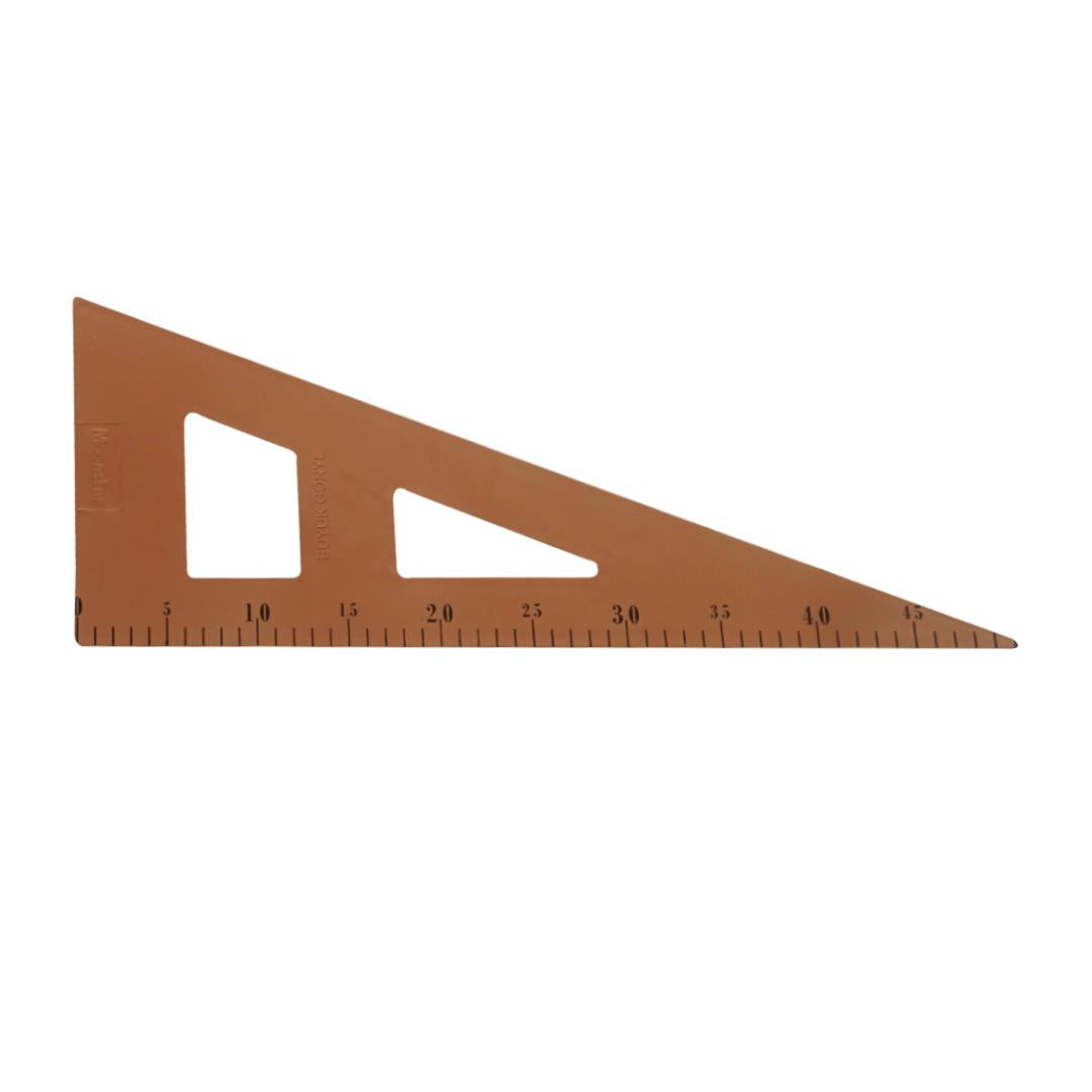 8 Parça Set - 6 Parça Plastik Riga Seti, 1 Metre Tahta Cetvel ve Modelist Gönyesi -