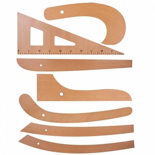 Cetvel Riga Takımı Plastik 7'li Set