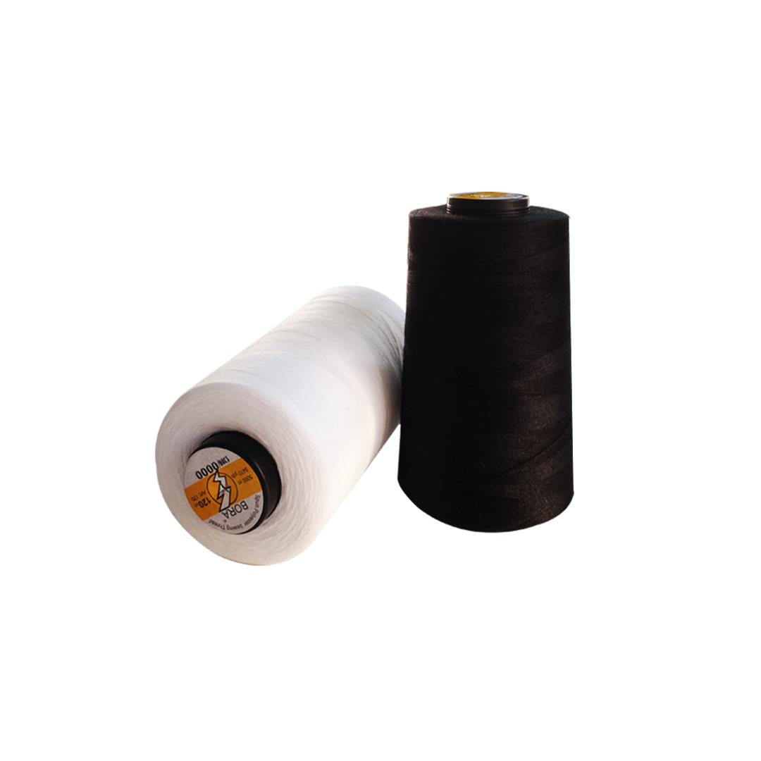 Fdm Bora 120 No Siyah Beyaz Dikiş İpliği Seti-İp Temizleme Makası Seti