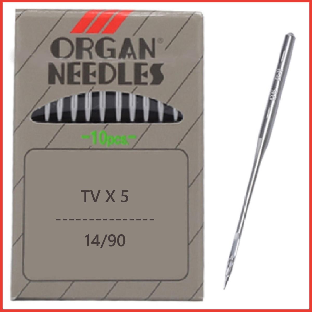 Organ Tv x 5 14/90 Kollu Dikiş Makinesi İğnesi (Uzun) (10 Adet)