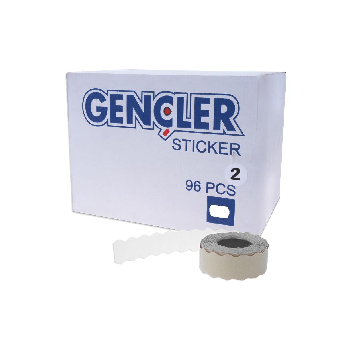 FDM Gençler Beyaz Meto Etiketi 2 No (96 Rulo) (1 Rulo 1000 Adet)