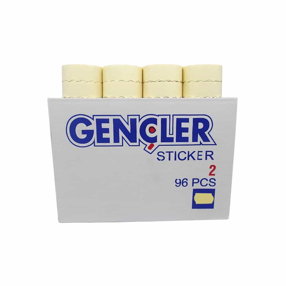FDM Gençler Sarı Meto Etiketi 2 No (96 Rulo) (1 Rulo 1000 Adet) R1