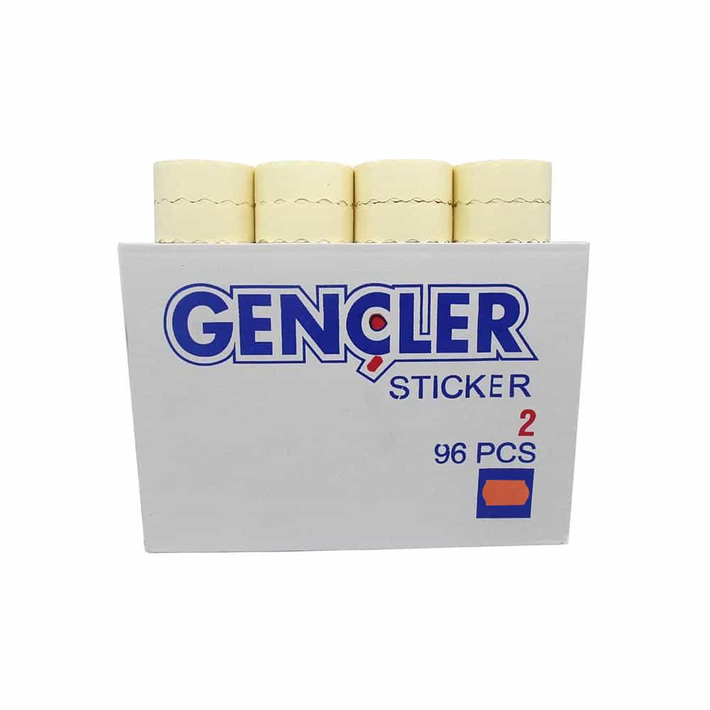 FDM Gençler Turuncu Meto Etiketi 2 No (96 Rulo) (1 Rulo 1000 Adet) R5